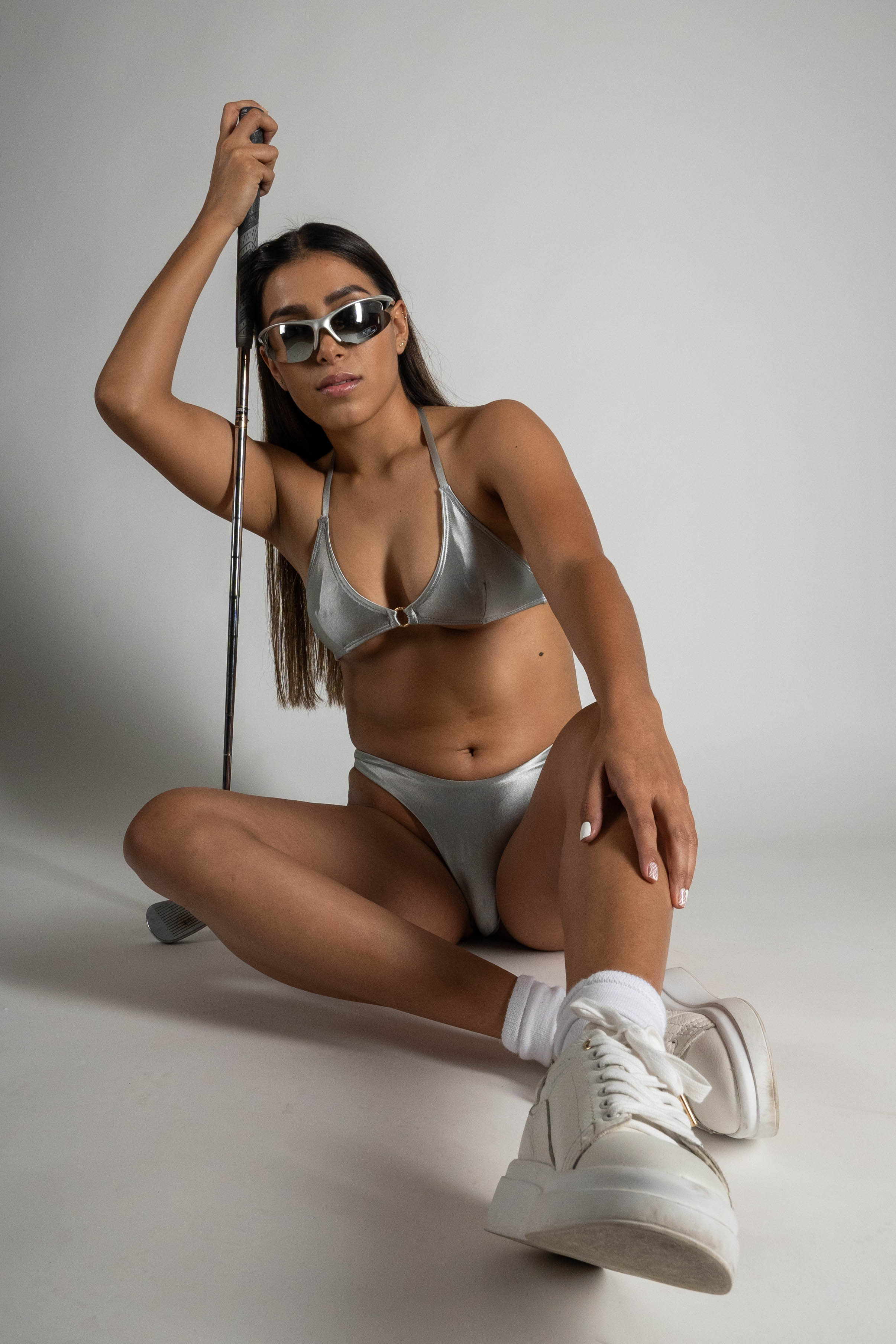 Our Goddess Set available in two different colors: Black and Platinum/